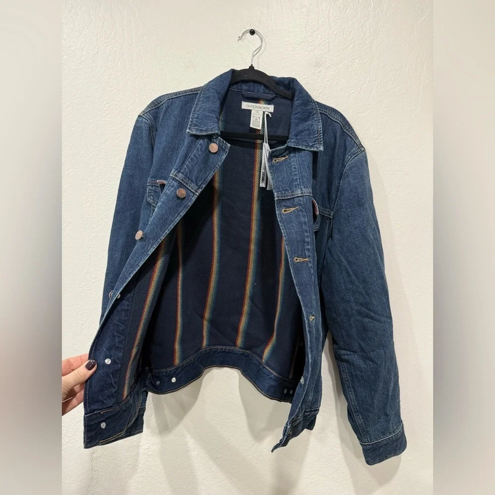 NWT Outerknown The Blanket Trucker Denim Jacket size Small